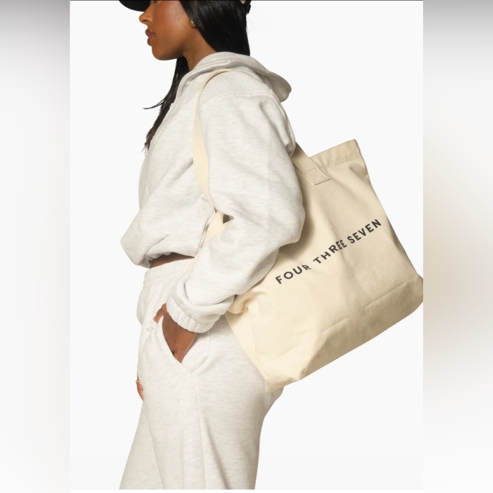 FOUR ONE THREE SEVEN Cream Tote Bag